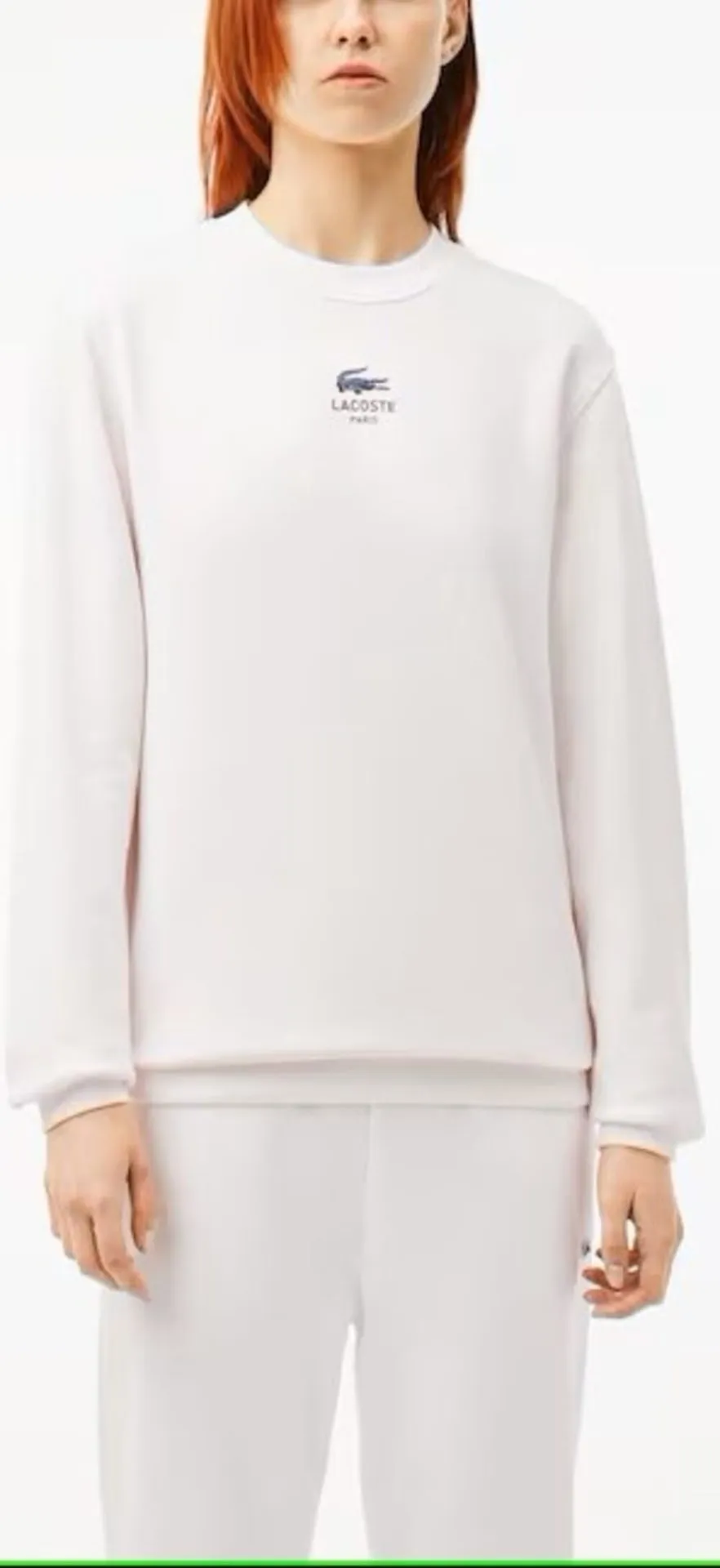 SUDADERA LACOSTE SH2736 BLANCO
