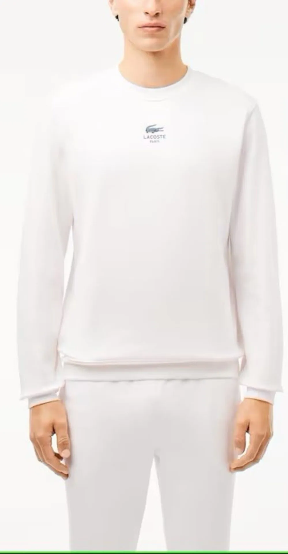 SUDADERA LACOSTE SH2736 BLANCO