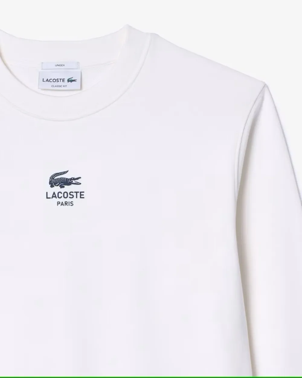 SUDADERA LACOSTE SH2736 BLANCO