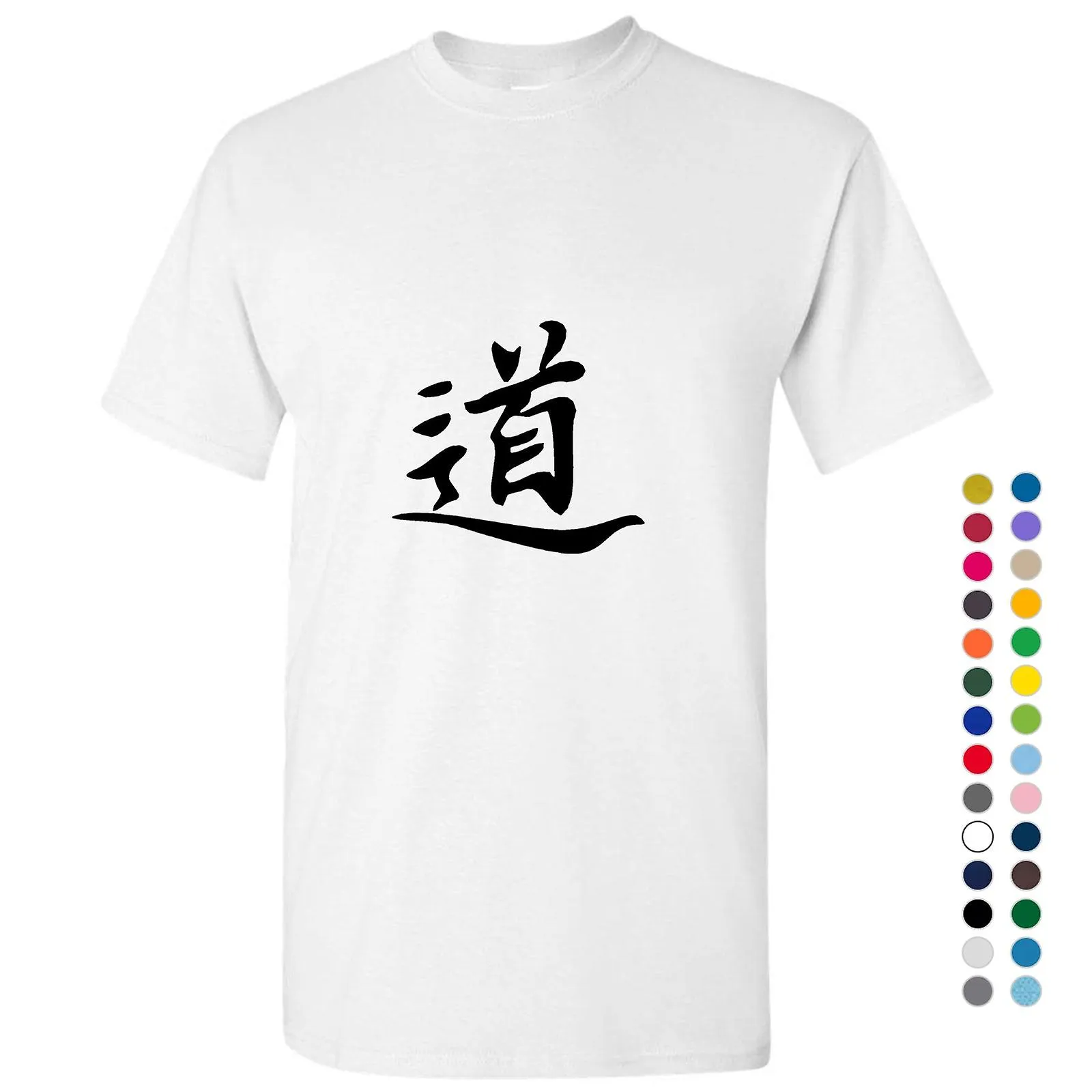 Tao dao carácter chino tradicional símbolo palabra taoísmo manera hombres camiseta camiseta top