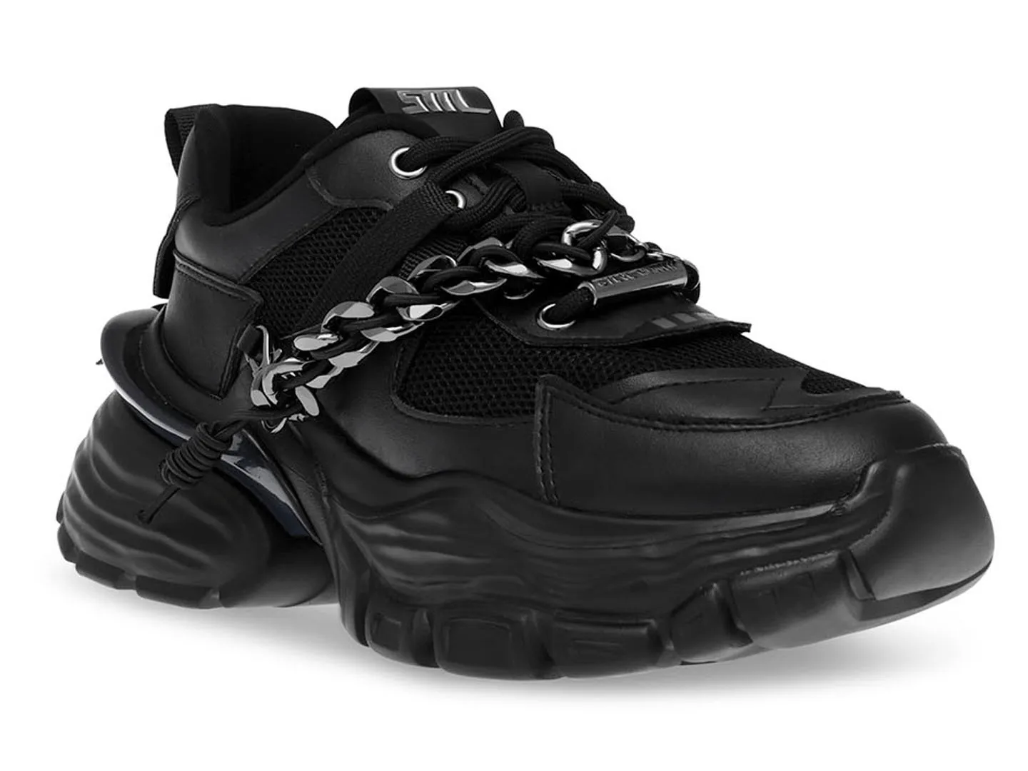 Tenis Steve Madden Vibrat Negro Para Mujer