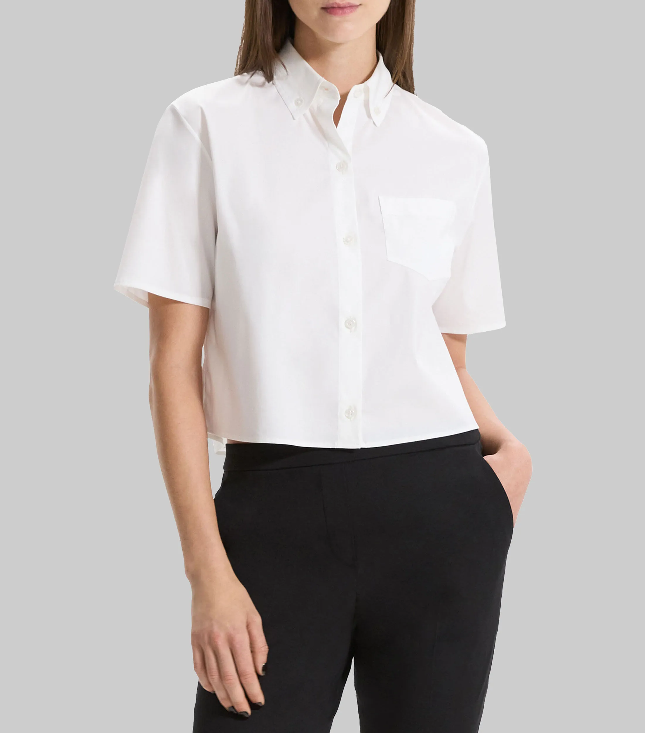 Theory Camisa lisa manga corta Mujer