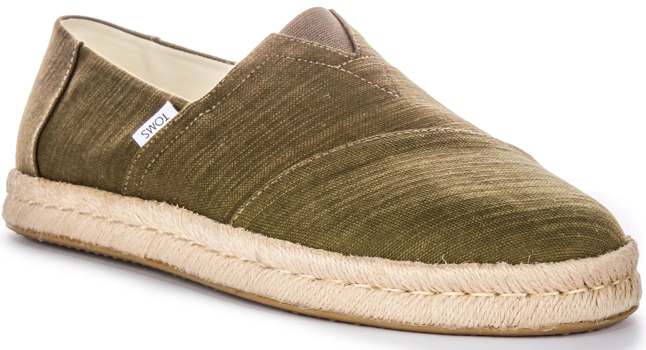 Toms Alpargata Alrop Slobby Alpargatas de Hombre en Tela Eco Reciclada Oliva