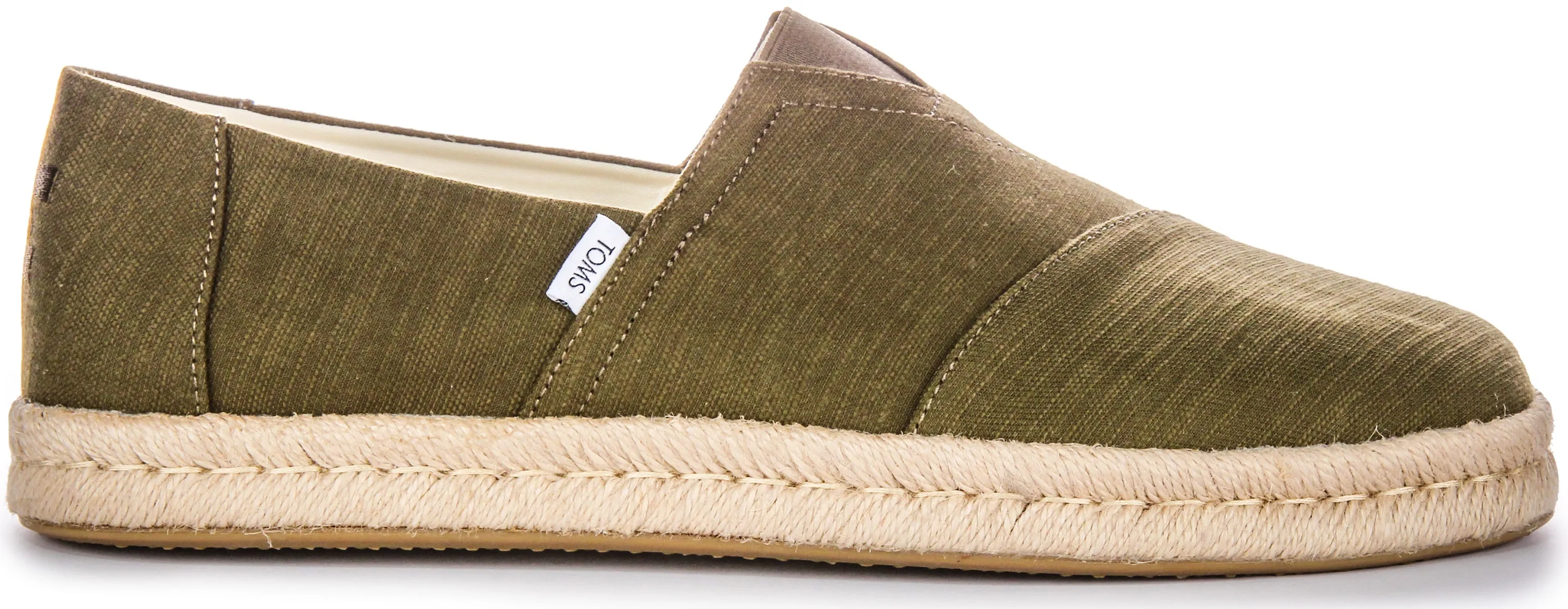 Toms Alpargata Alrop Slobby Alpargatas de Hombre en Tela Eco Reciclada Oliva