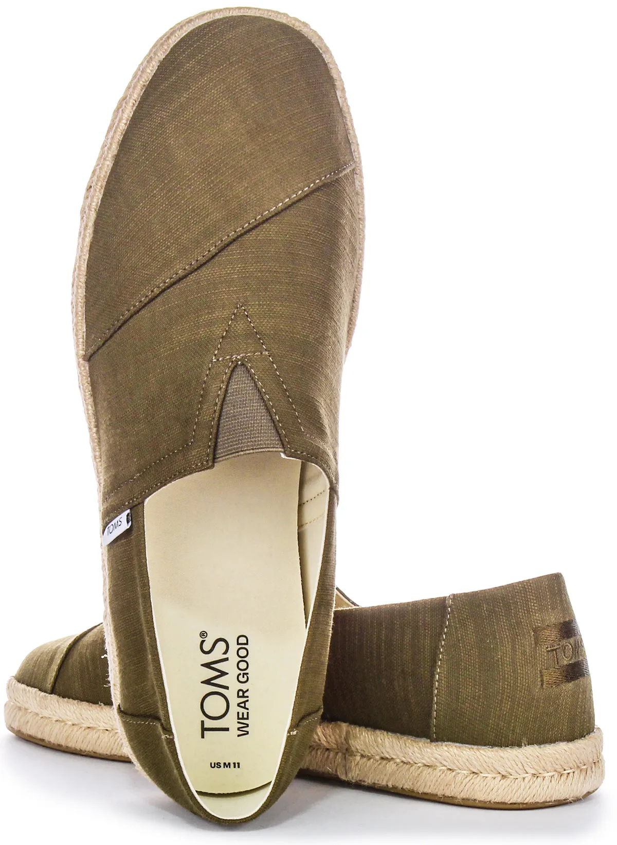 Toms Alpargata Alrop Slobby Alpargatas de Hombre en Tela Eco Reciclada Oliva