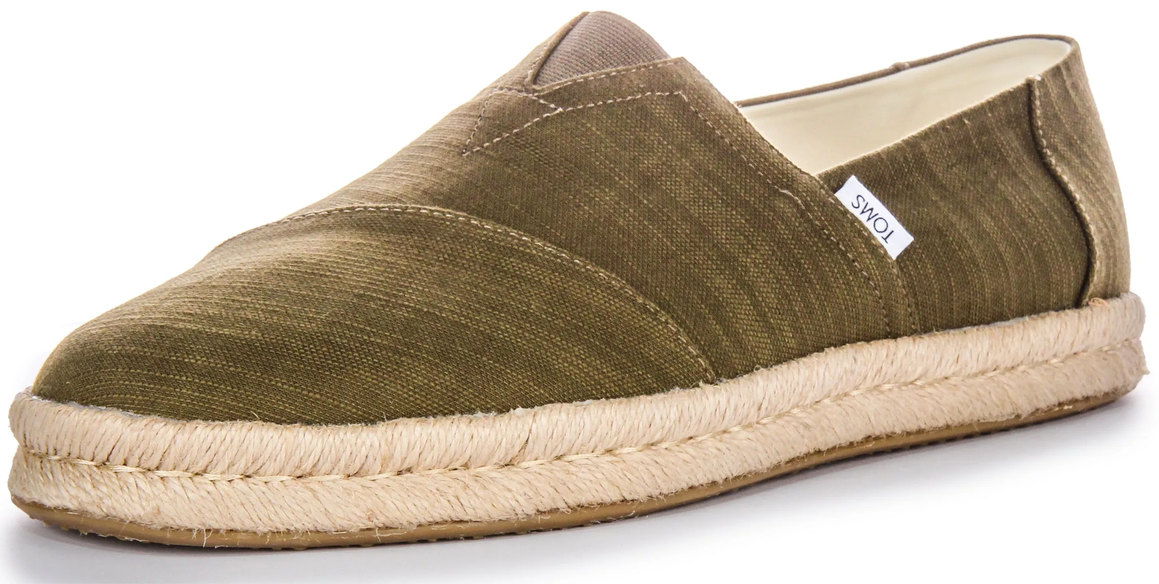 Toms Alpargata Alrop Slobby Alpargatas de Hombre en Tela Eco Reciclada Oliva