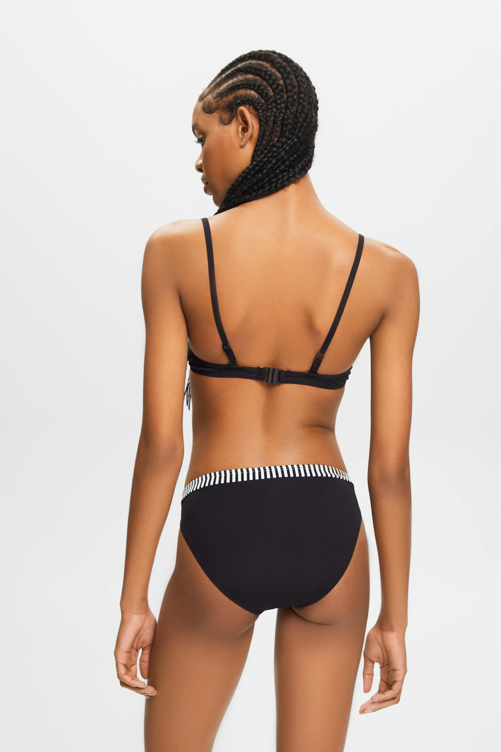 Top de bikini estampado con relleno y sin aros