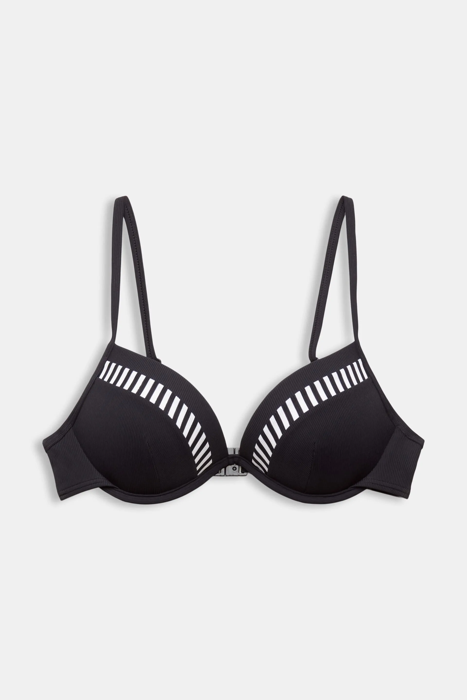 Top de bikini estampado con relleno y sin aros