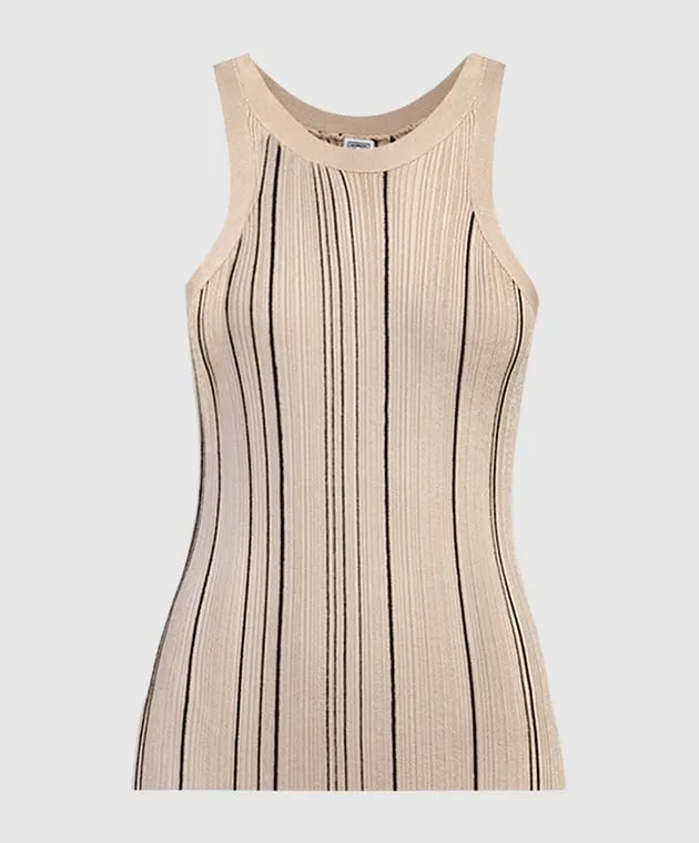 Toteme Beige striped top