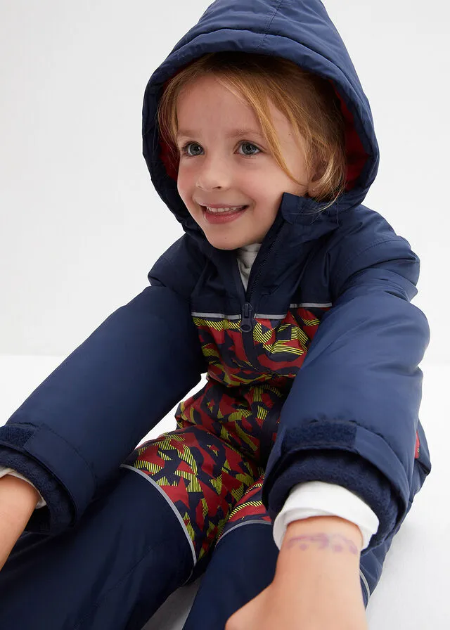 TRAJE PARA LA NIEVE AZUL MARINOROJO OSCUROVERDE LIMABLANCO CON ESTAMPADO GRáFICO