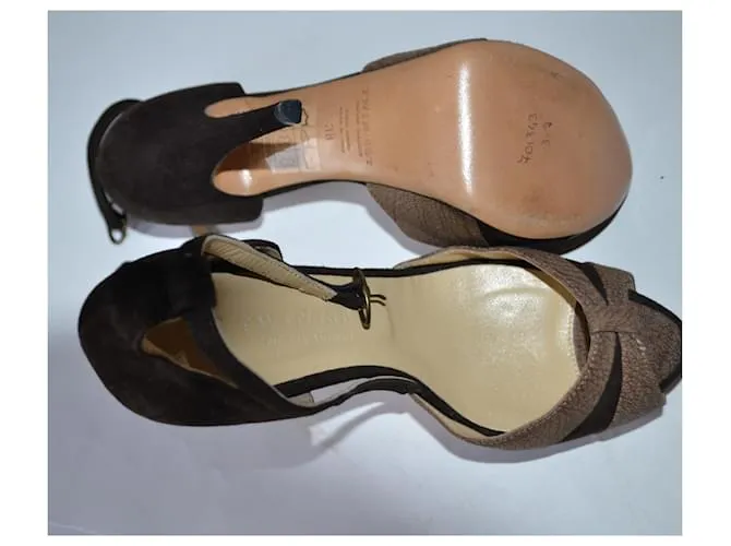 Twin Set sandalias Castaño 