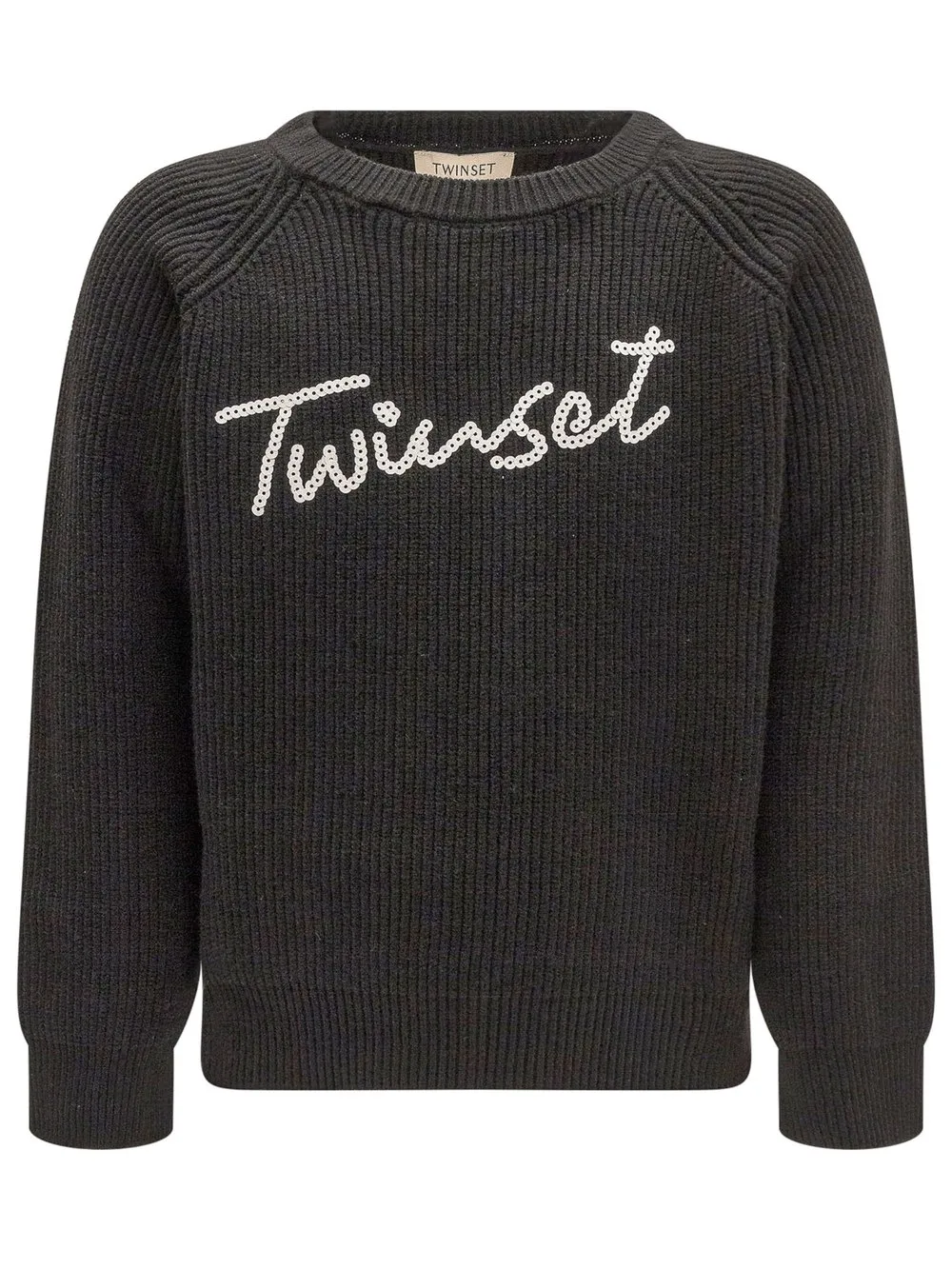 TWINSET SWEATER WITH SEQUIN LOGO