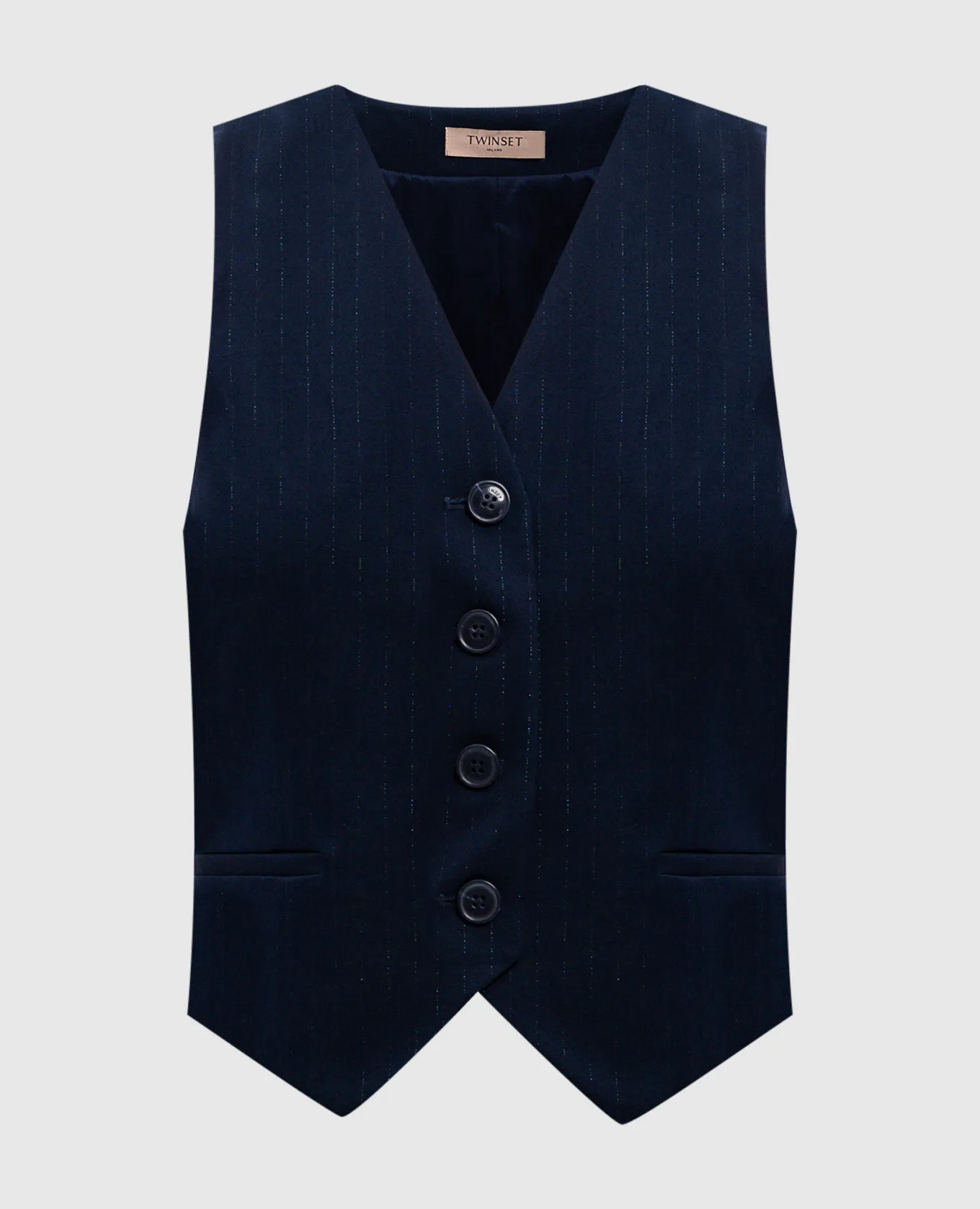 Twinset Blue vest with lurex