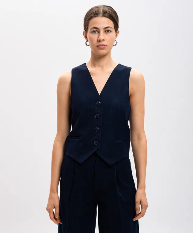 Twinset Blue vest with lurex