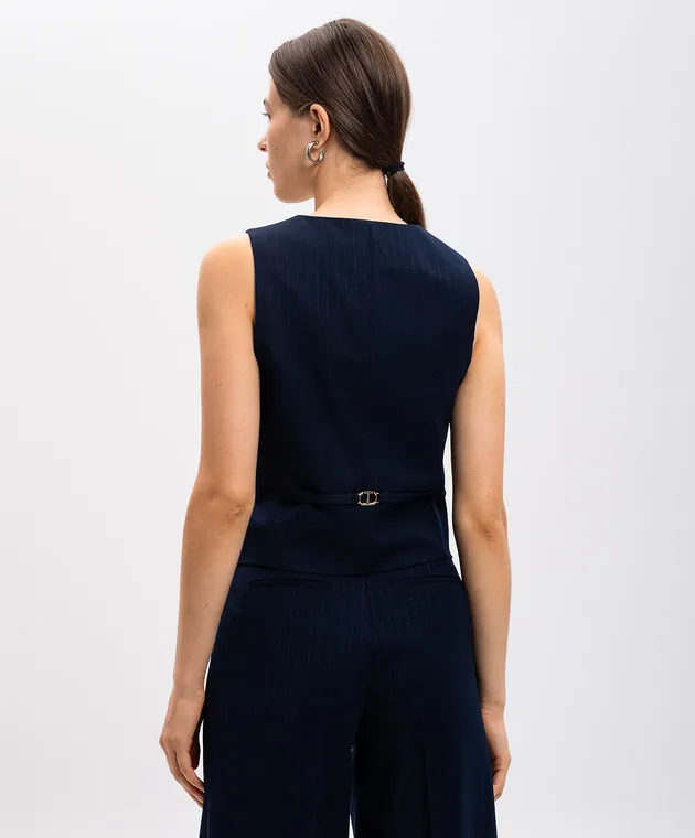 Twinset Blue vest with lurex