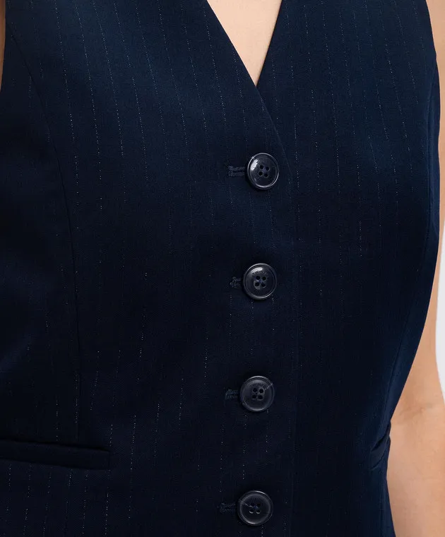 Twinset Blue vest with lurex