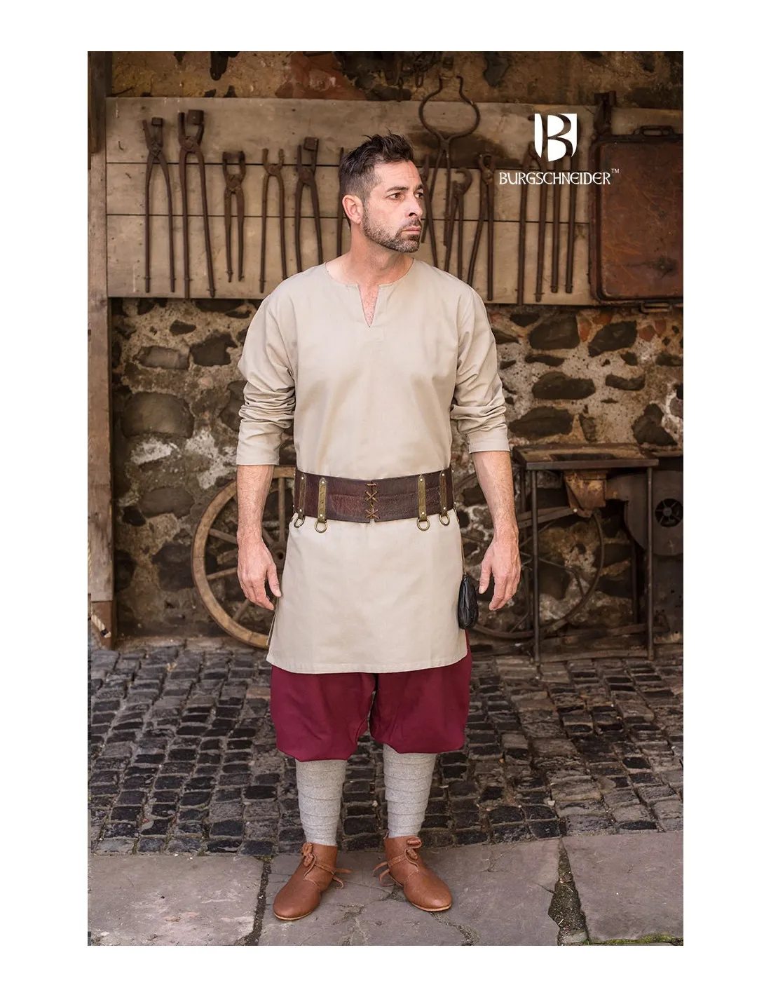 Túnica Medieval Leif, crema