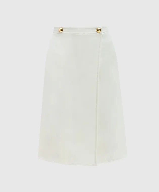 Valentino A white skirt made of wool and silk