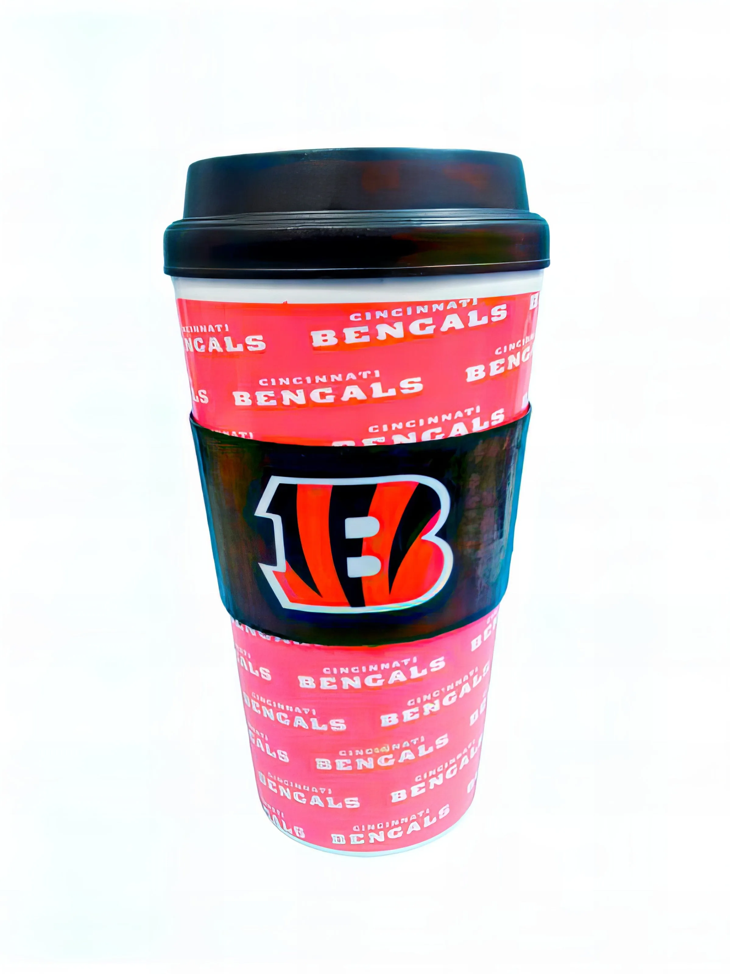 Vaso Cafetero Plástico Tapa De Rosca NFL Cincinnati Bengals