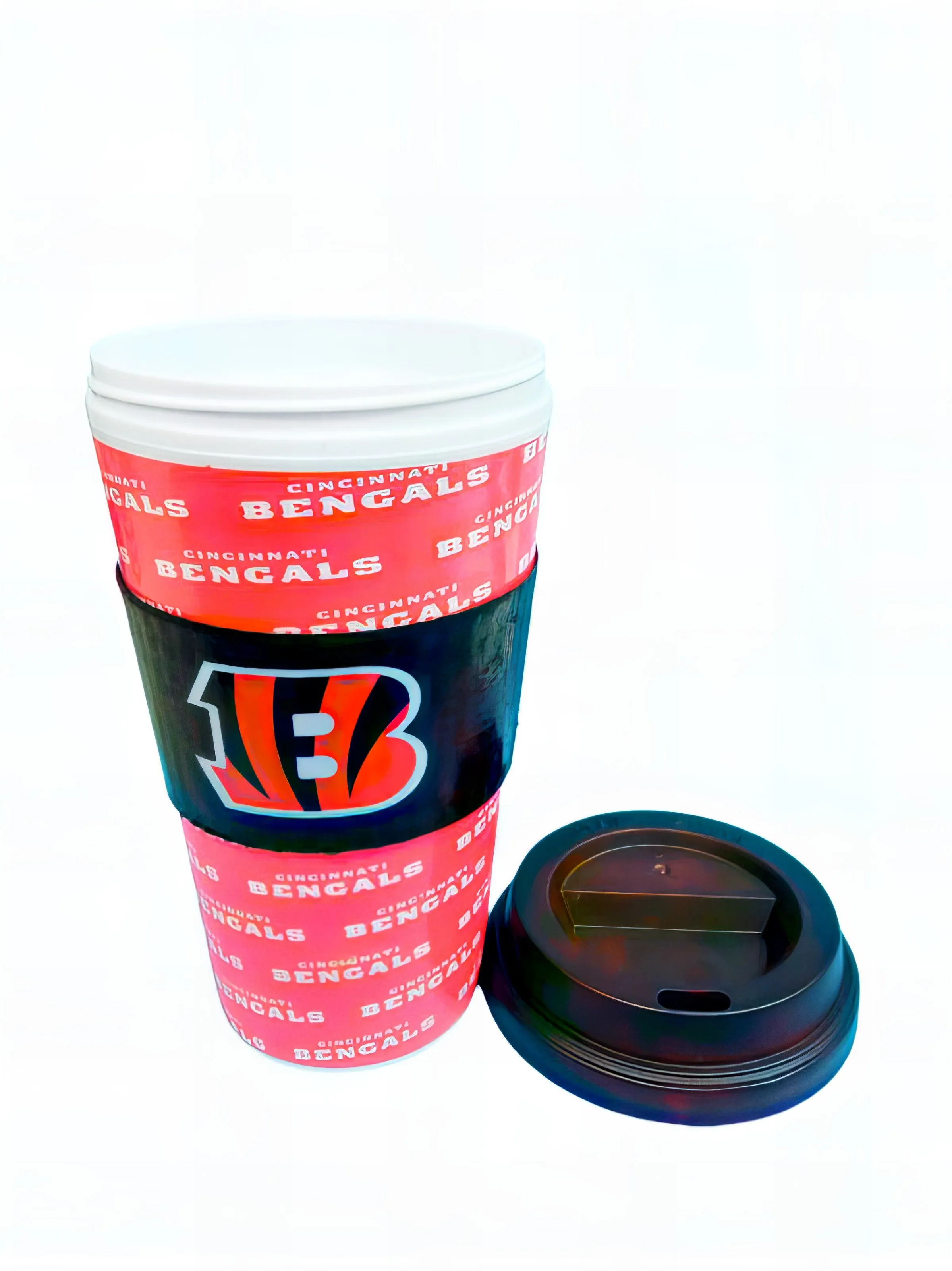 Vaso Cafetero Plástico Tapa De Rosca NFL Cincinnati Bengals