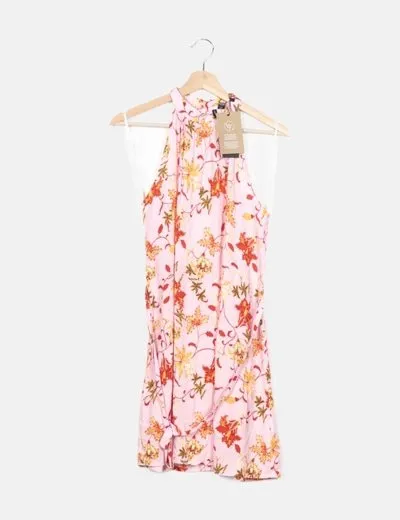 Vero Moda Vestido rosa floral