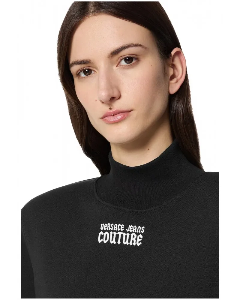 VERSACE JEANS COUTURE  VESTIDO SUDADERA CON LOGO BORDADO Y LAZADA