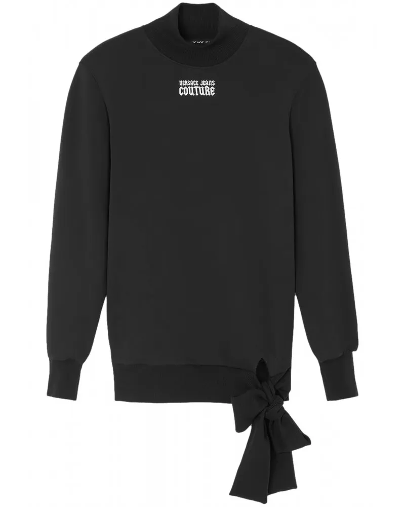 VERSACE JEANS COUTURE  VESTIDO SUDADERA CON LOGO BORDADO Y LAZADA