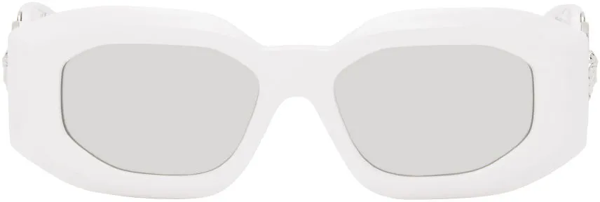 Versace White Maxi Medusa Biggie Sunglasses