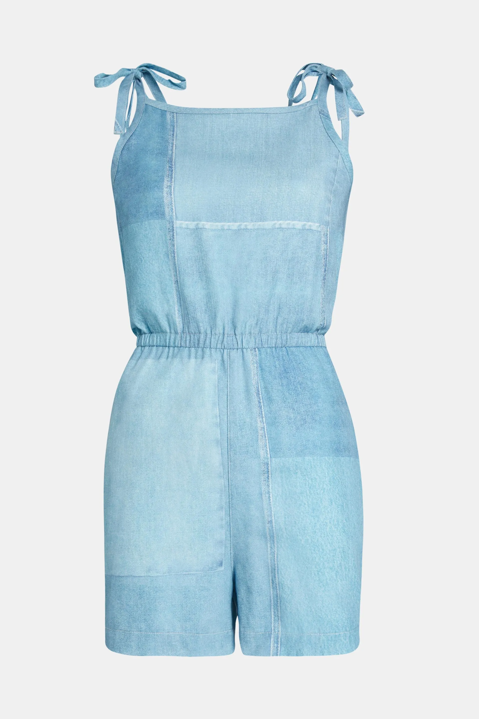 Vestido corto con estampado vaquero no vaquero