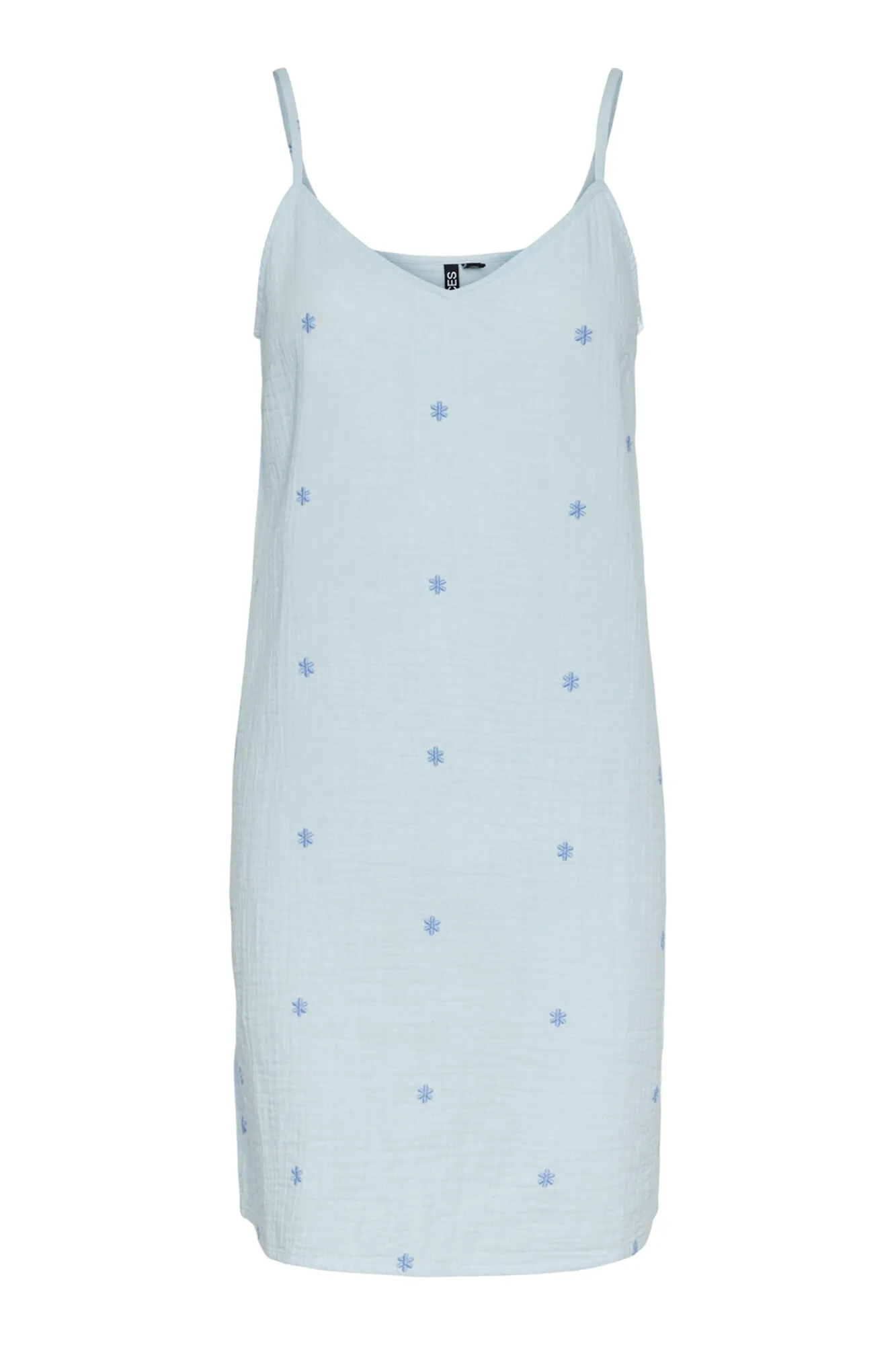 Vestido de tirantes y dibujo de estrellas