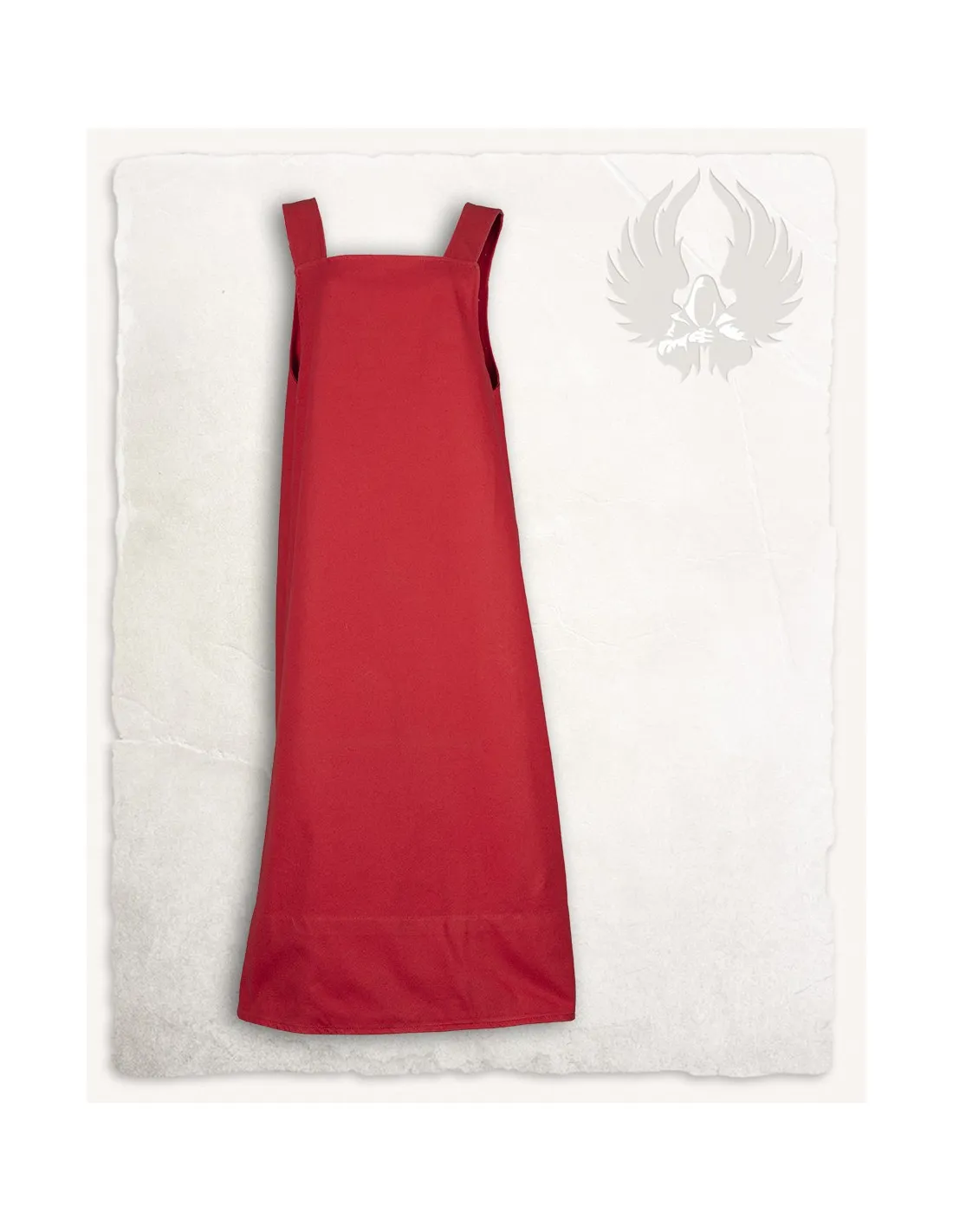 Vestido estilo delantal modelo Lientje, color rojo