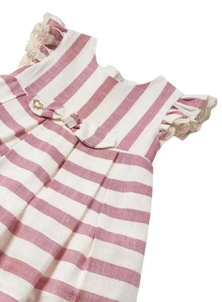 Vestido Mayoral Rayas Lino Para Bebé