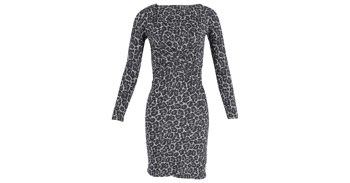 Vestido midi de Michael Kors en poliéster con estampado animal Impresión de pitón 