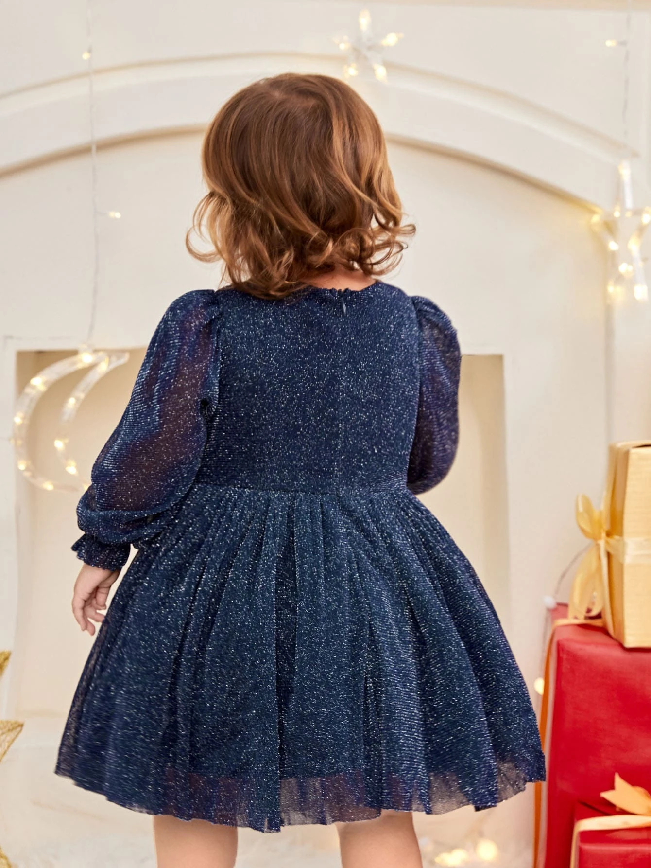 Vestido para niña Amelia azul oscuro