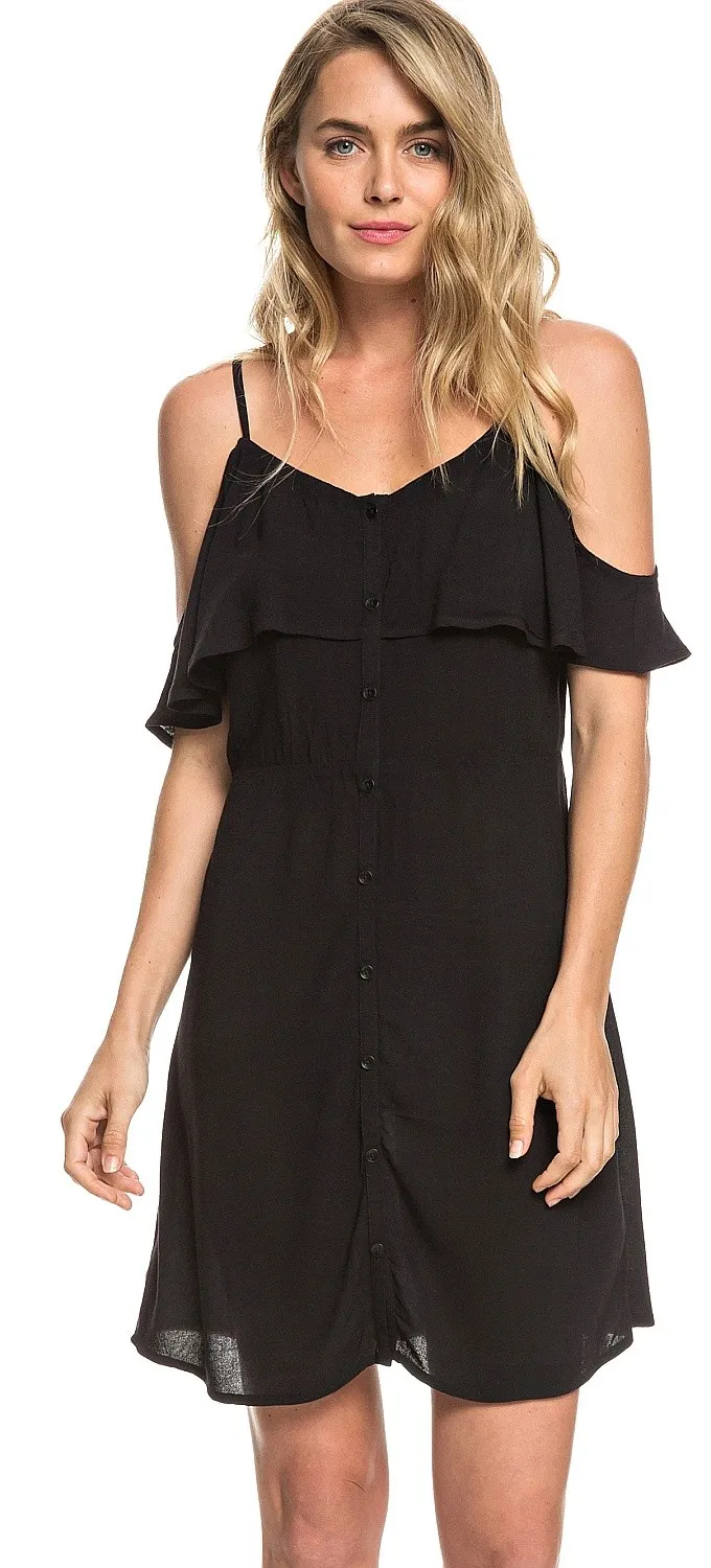 VESTIDO ROXY HOT SPRING STREETS  KVJ0/TRUE BLACK  WOMEN´S
