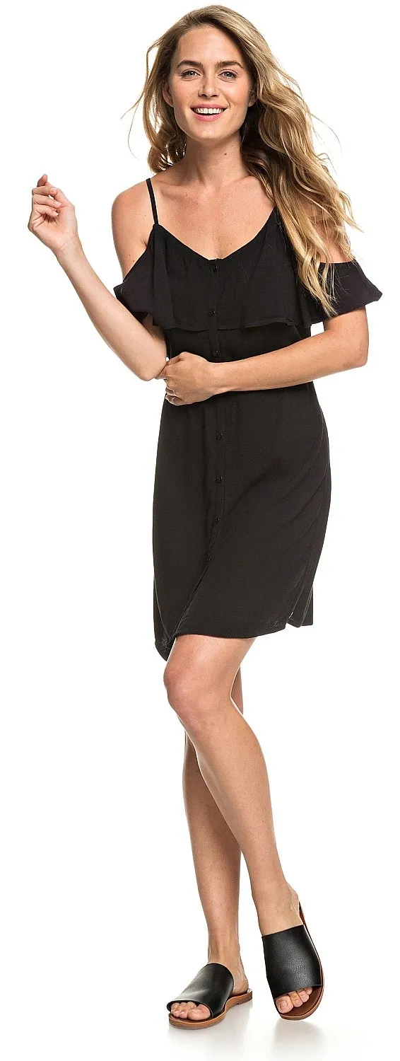 VESTIDO ROXY HOT SPRING STREETS  KVJ0/TRUE BLACK  WOMEN´S