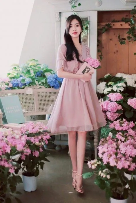 vestidos rosas