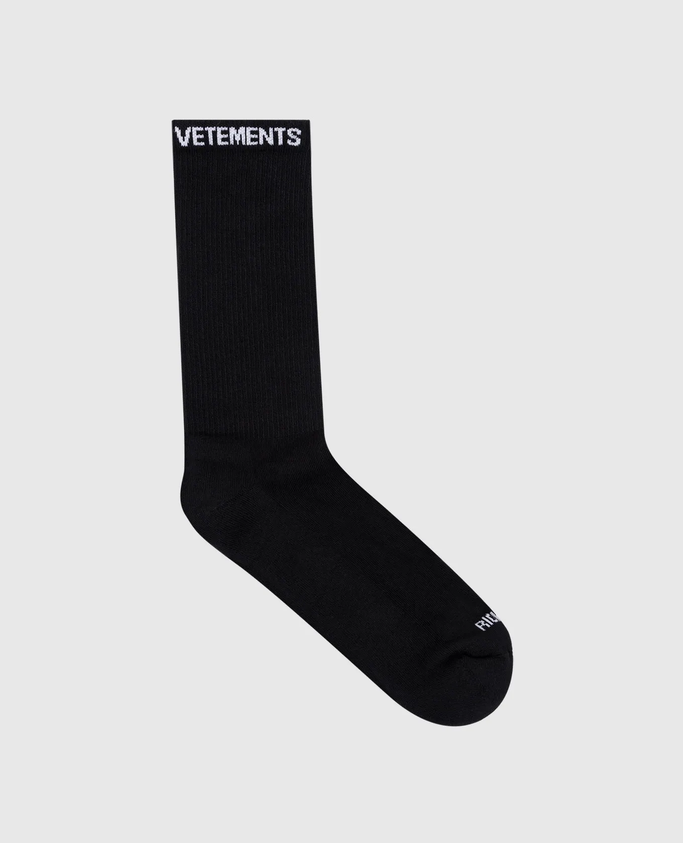 Vetements Black socks with a logo pattern