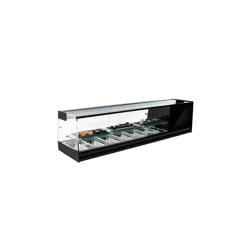 VITRINA ESTANTE SUSHI BANDEJAS CRISTAL RECTO SHS8IE VITRINAS GóMEZ
