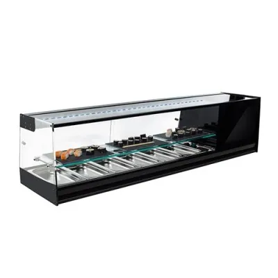 VITRINA ESTANTE SUSHI BANDEJAS CRISTAL RECTO SHS8IE VITRINAS GóMEZ
