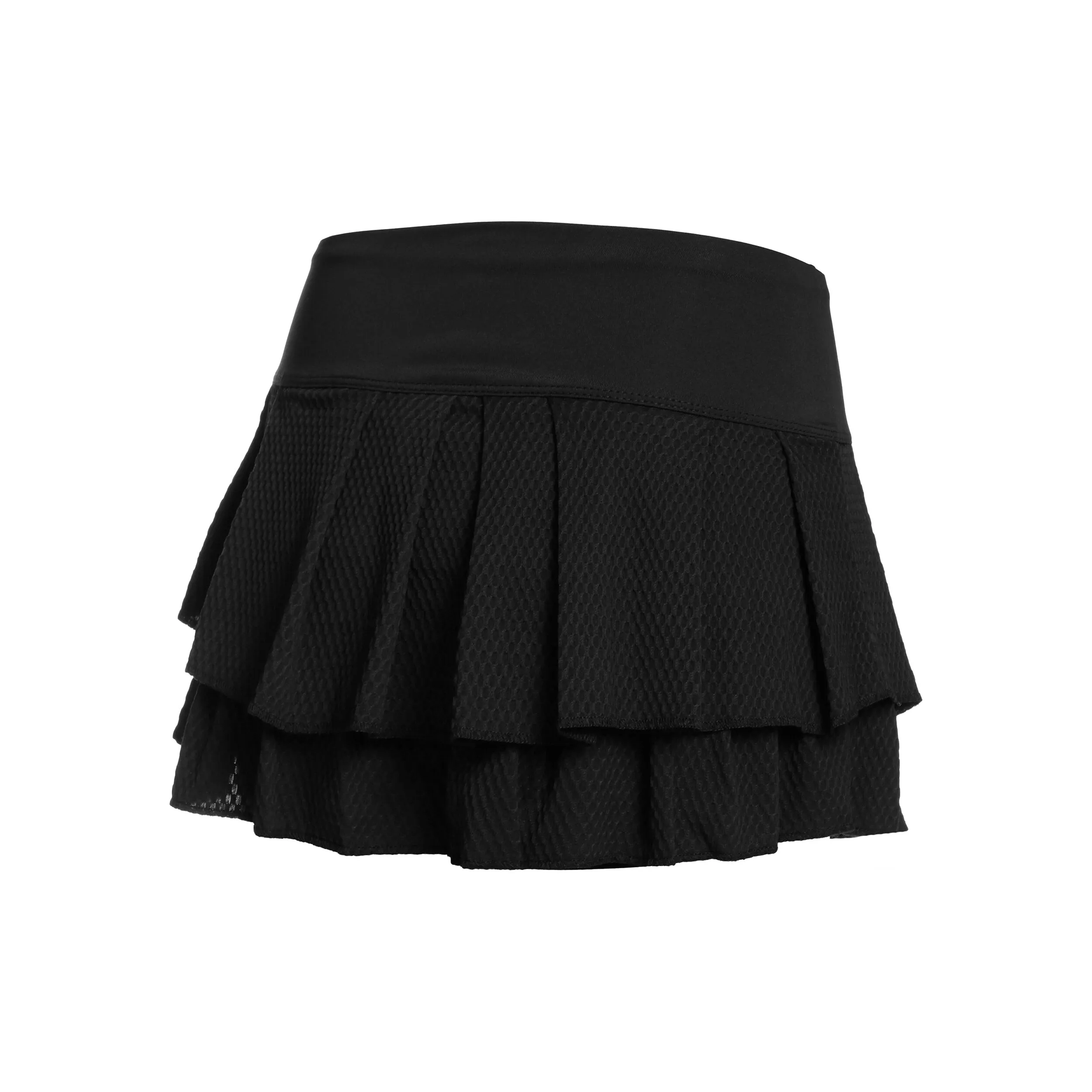 Wavy Pleat Tier Falda Mujeres