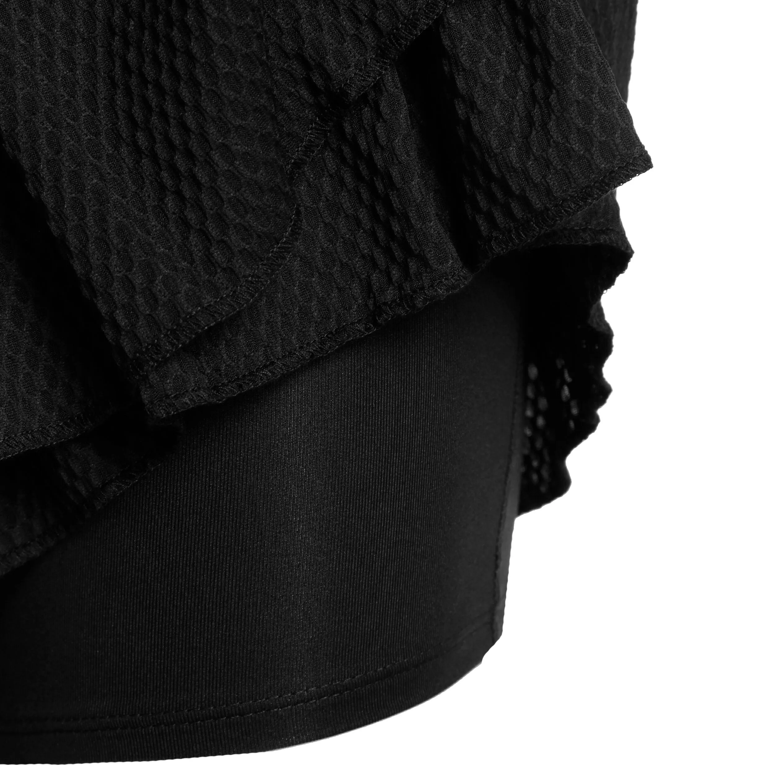 Wavy Pleat Tier Falda Mujeres