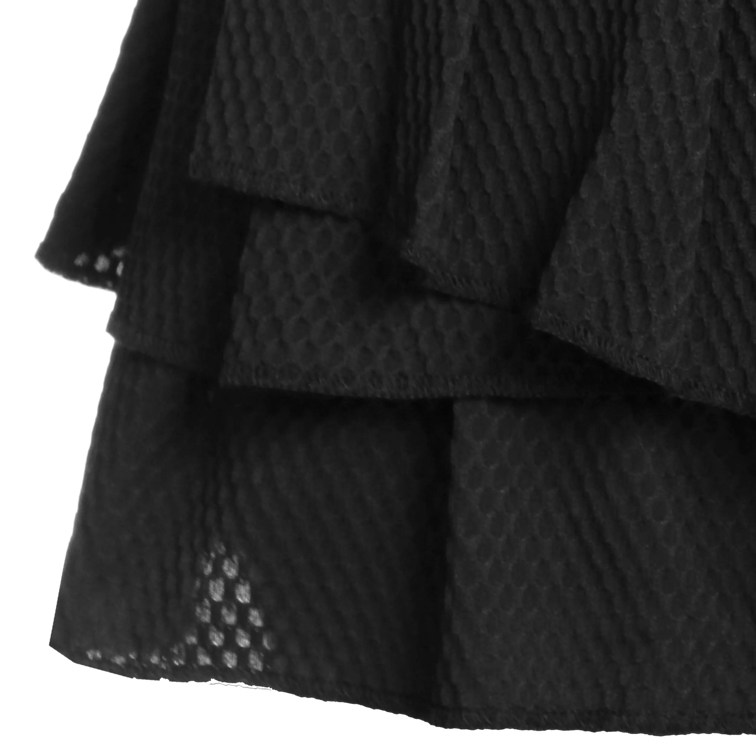 Wavy Pleat Tier Falda Mujeres