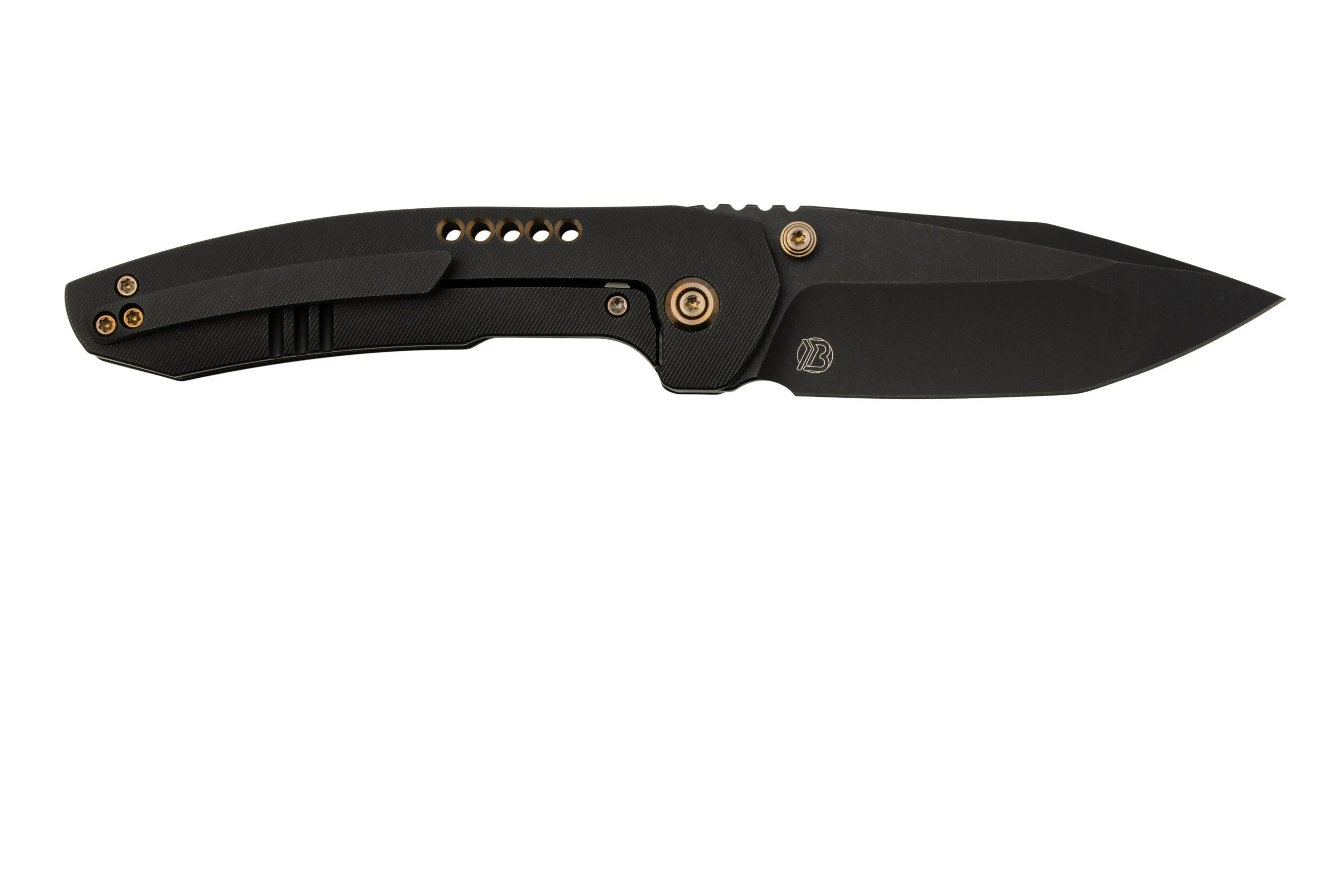 WE KNIFE TROGON WE22002B2 BLACK TITANIUM, BLACK STONEWASHED CPM 20CV NAVAJA