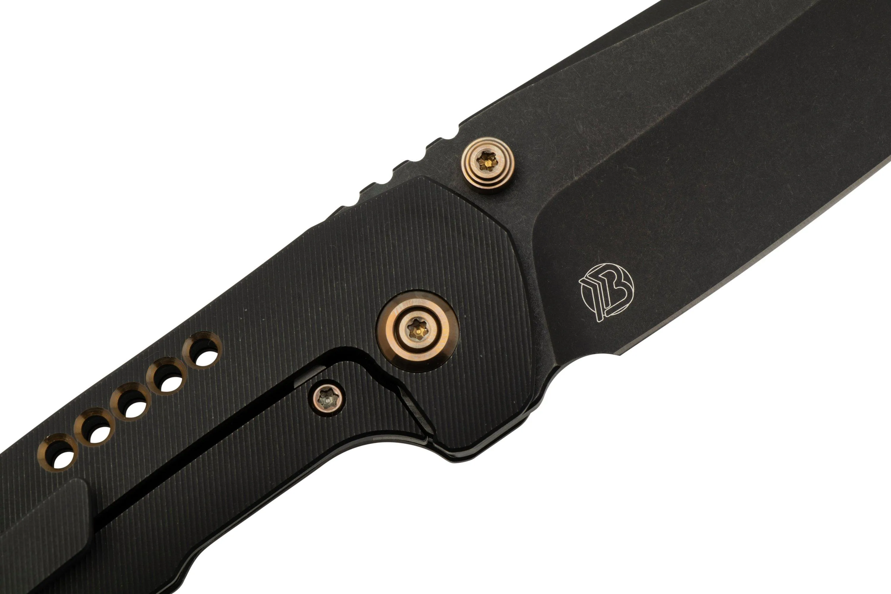 WE KNIFE TROGON WE22002B2 BLACK TITANIUM, BLACK STONEWASHED CPM 20CV NAVAJA