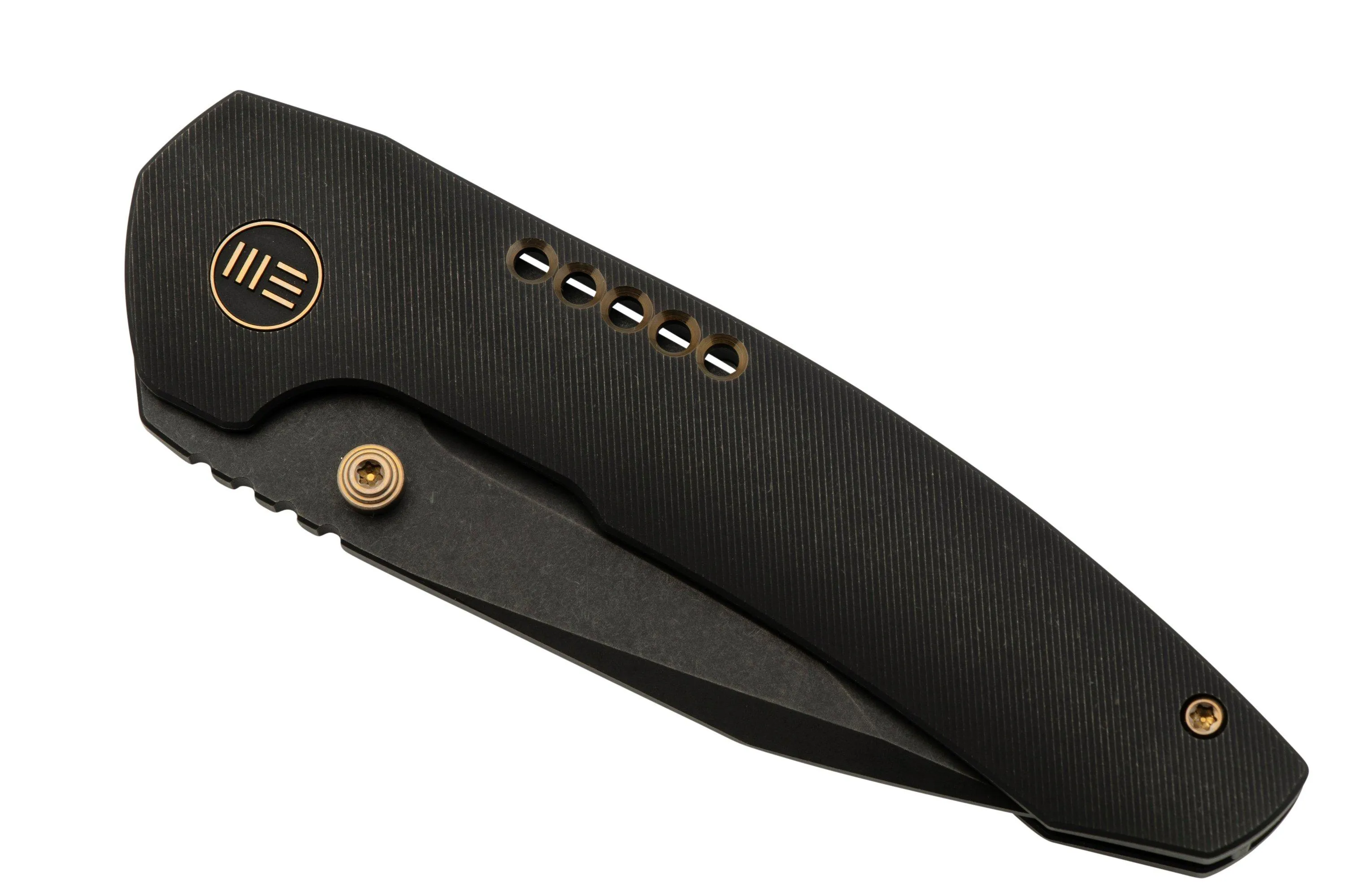 WE KNIFE TROGON WE22002B2 BLACK TITANIUM, BLACK STONEWASHED CPM 20CV NAVAJA