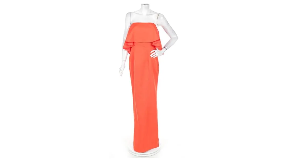 Zac Posen Vestidos Naranja 