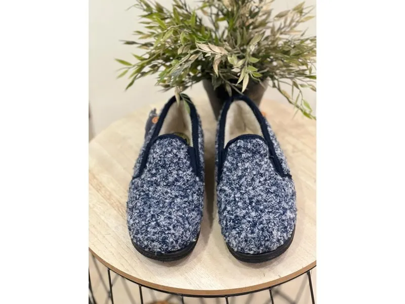 ZAPATILLA DE CASA ANATÓMICA CERRADA 76392 EN COLOR AZUL