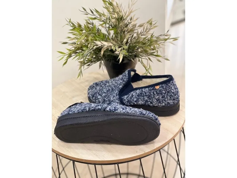 ZAPATILLA DE CASA ANATÓMICA CERRADA 76392 EN COLOR AZUL