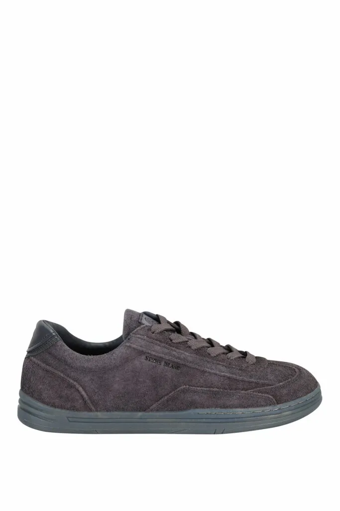 Zapatillas azul grisáceo con minilogo y suela gris